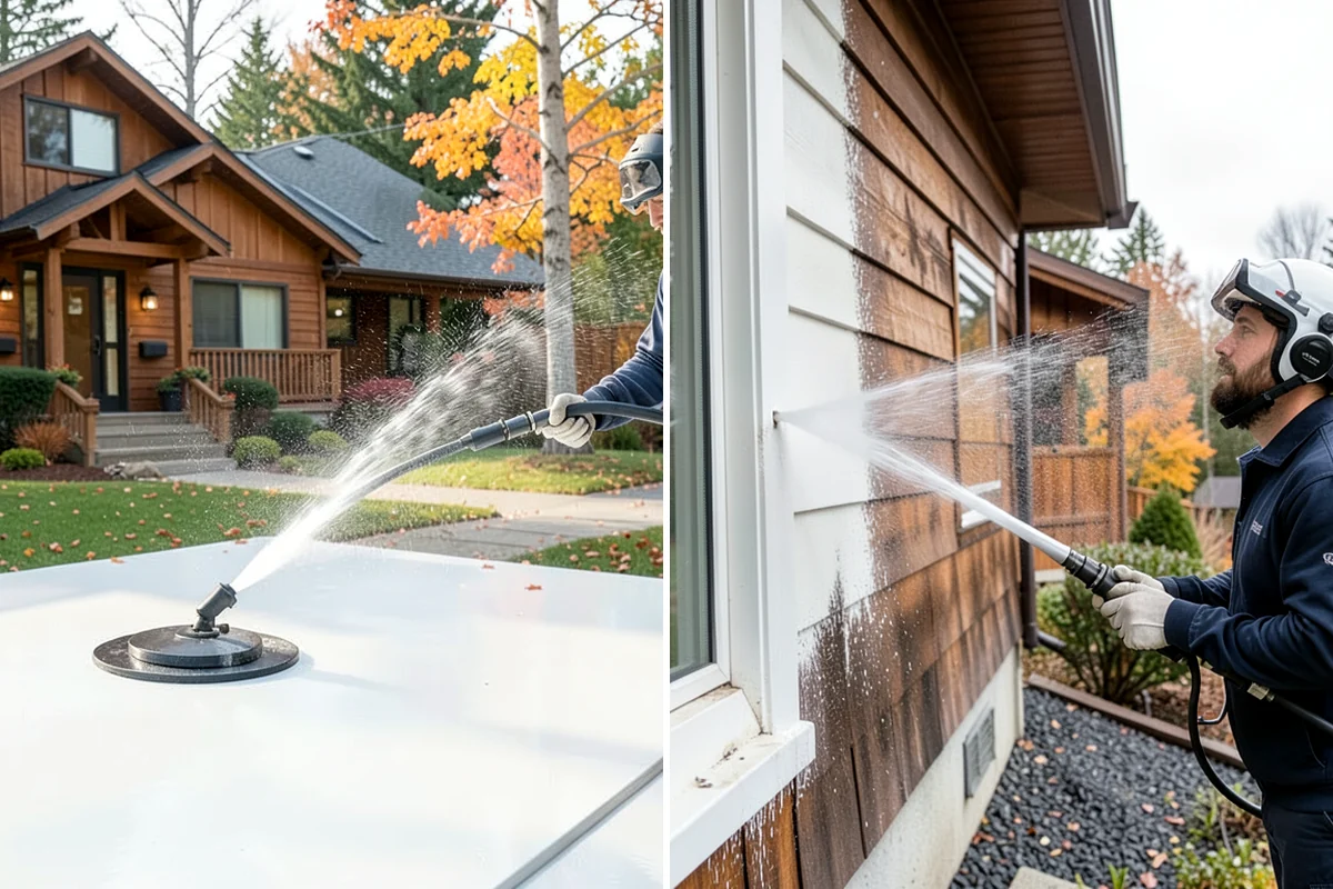 Pressure-Treated Deck Cleaning in Hunts Point, King County, WA - Clear the deck and protect plantings