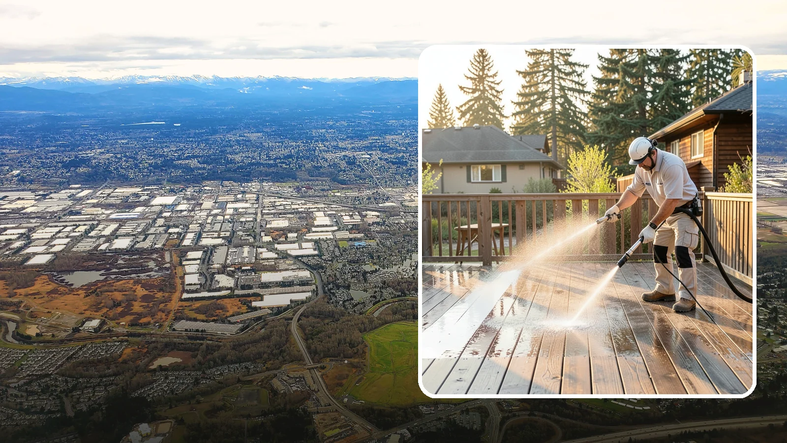 Pressure-Treated Deck Cleaning in Kent, King County, WA - Clean pressure-treated decks to strip greying and growth while keeping the softwood intact.