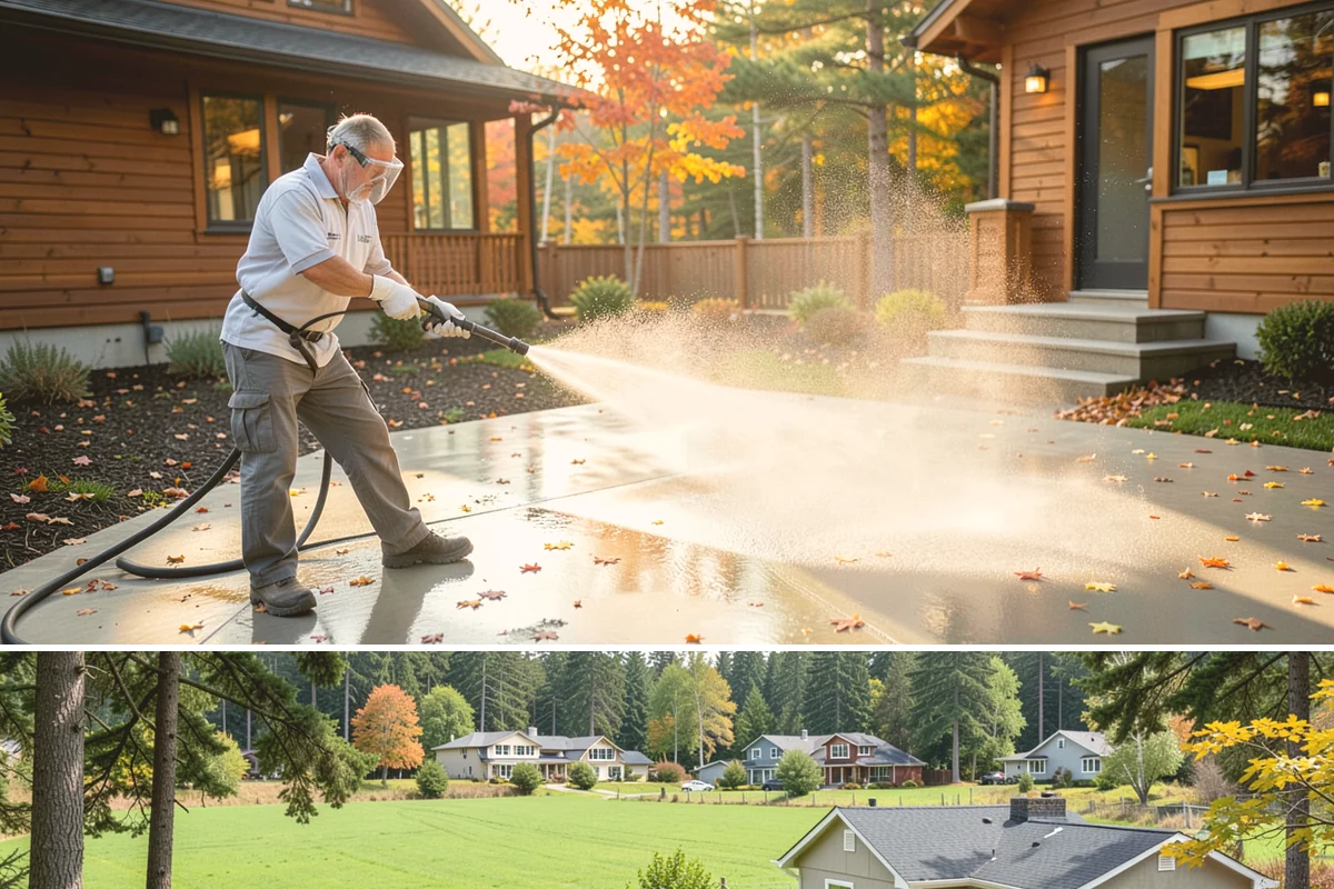 Pressure-Treated Deck Cleaning in Lyman, Skagit County, WA - Clean pressure-treated decks in summer so boards dry fully before restaining.