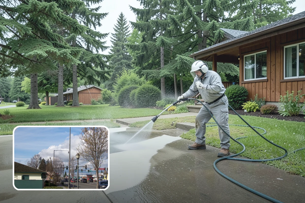Pressure-Treated Deck Cleaning in Marysville, Snohomish County, WA - Strips greying and algae from treated boards
