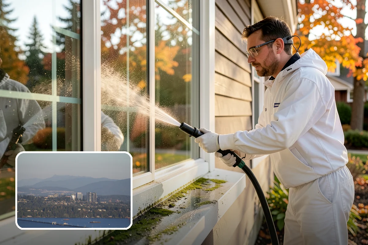 Pressure-Treated Deck Cleaning in Medina, King County, WA - Strips greying and algae from treated boards
