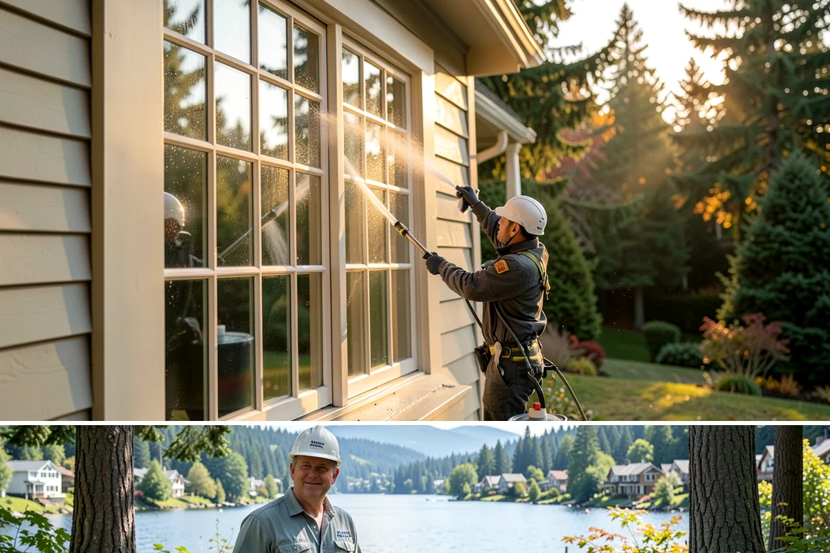 Pressure-Treated Deck Cleaning in Milton, King County, WA - Clean pressure-treated decks in summer so boards dry fully before restaining.