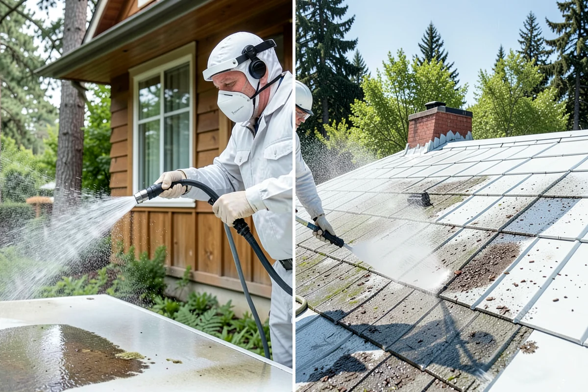 Pressure-Treated Deck Cleaning in Normandy Park, King County, WA - Clear the deck and protect plantings