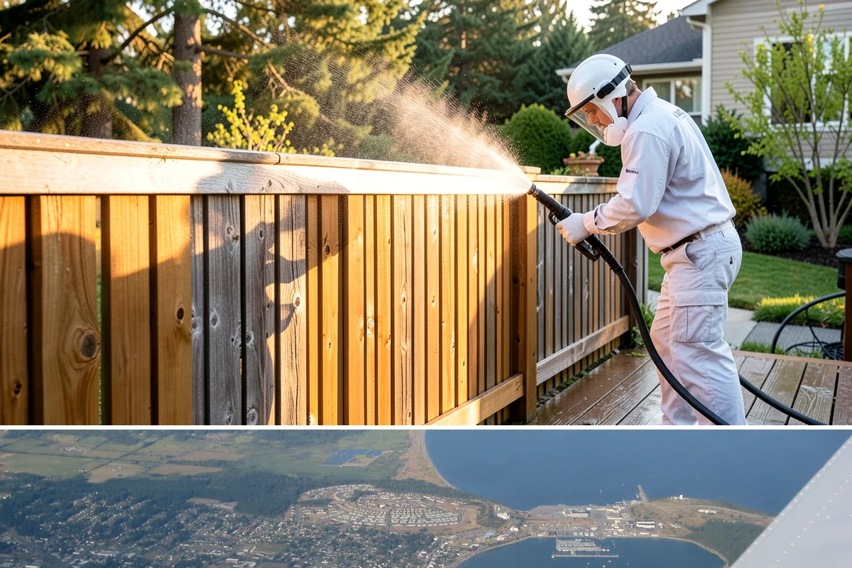 Pressure-Treated Deck Cleaning in Oak Harbor, Island County, WA - Clean pressure-treated decks in summer so boards dry fully before restaining.