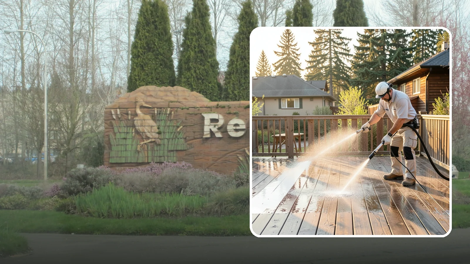 Pressure-Treated Deck Cleaning in Renton, King County, WA - Clean pressure-treated decks to strip greying and growth while keeping the softwood intact.