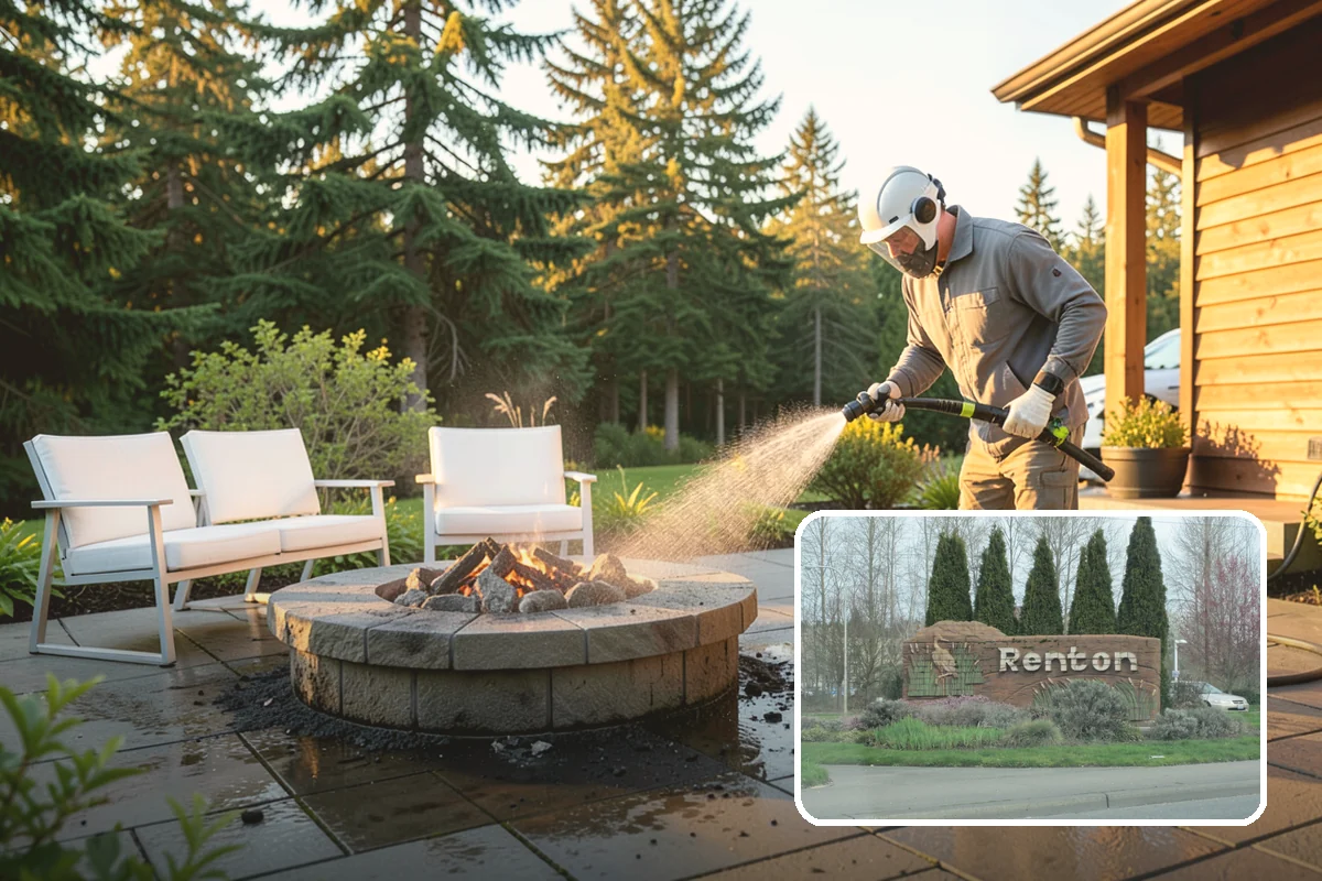 Pressure-Treated Deck Cleaning in Renton, King County, WA - Strips greying and algae from treated boards