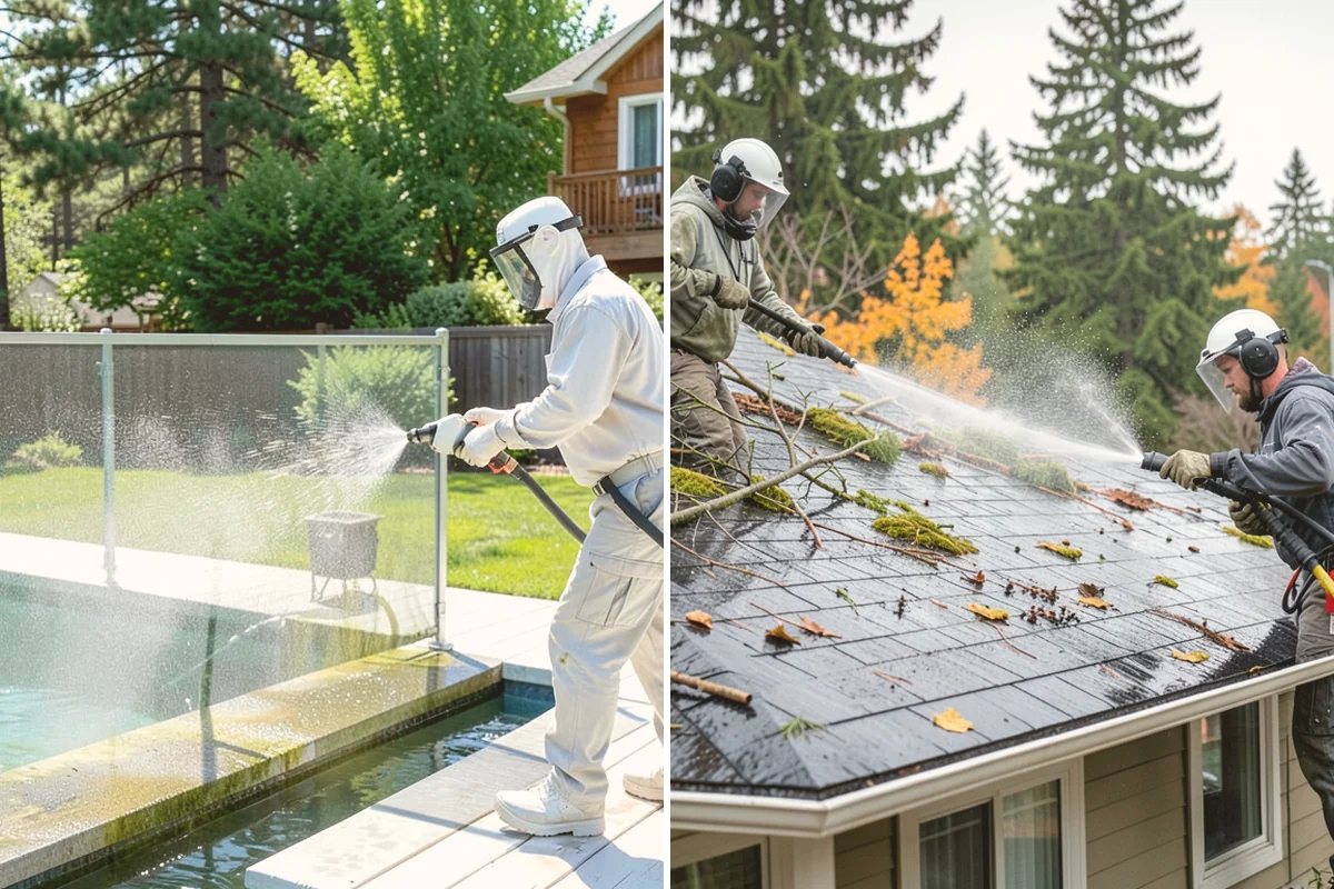 Pressure-Treated Deck Cleaning in Sammamish, King County, WA - Clear the deck and protect plantings