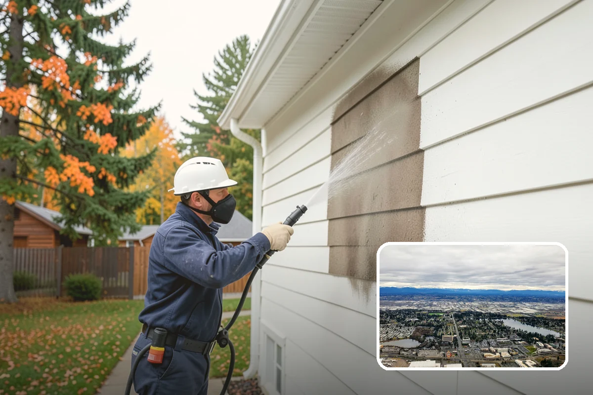 Pressure-Treated Deck Cleaning in SeaTac, King County, WA - Strips greying and algae from treated boards