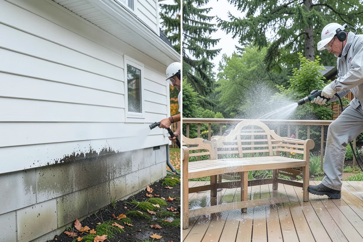 Pressure-Treated Deck Cleaning in Skykomish, King County, WA - Clear the deck and protect plantings