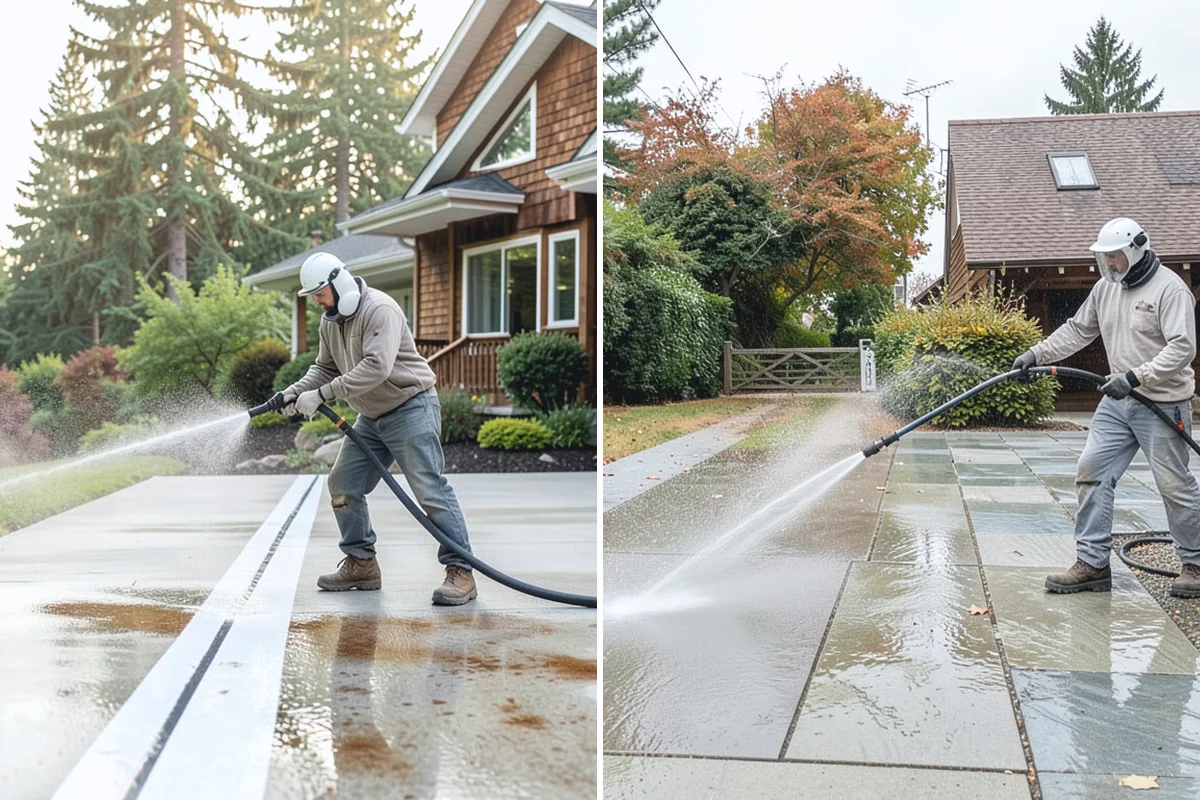 Pressure-Treated Deck Cleaning in South Prairie, Pierce County, WA - Clear the deck and protect plantings