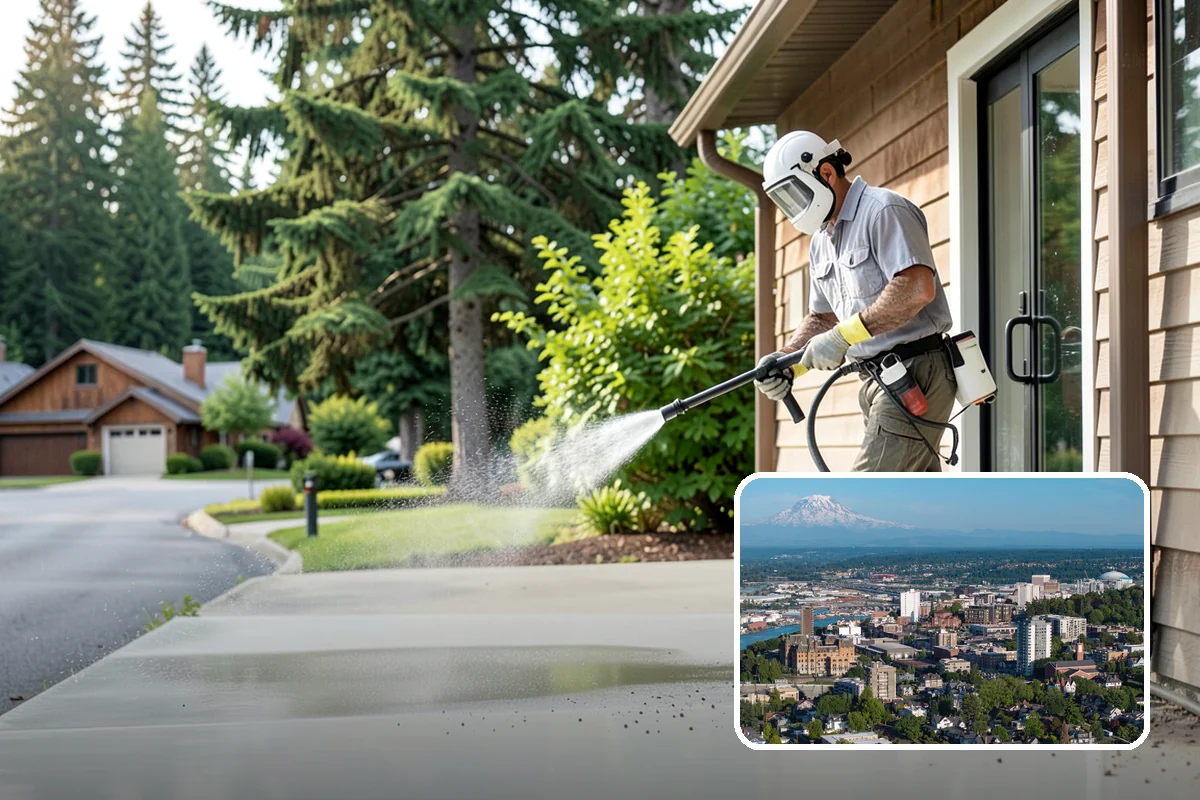 Pressure-Treated Deck Cleaning in Tacoma, Pierce County, WA - Strips greying and algae from treated boards