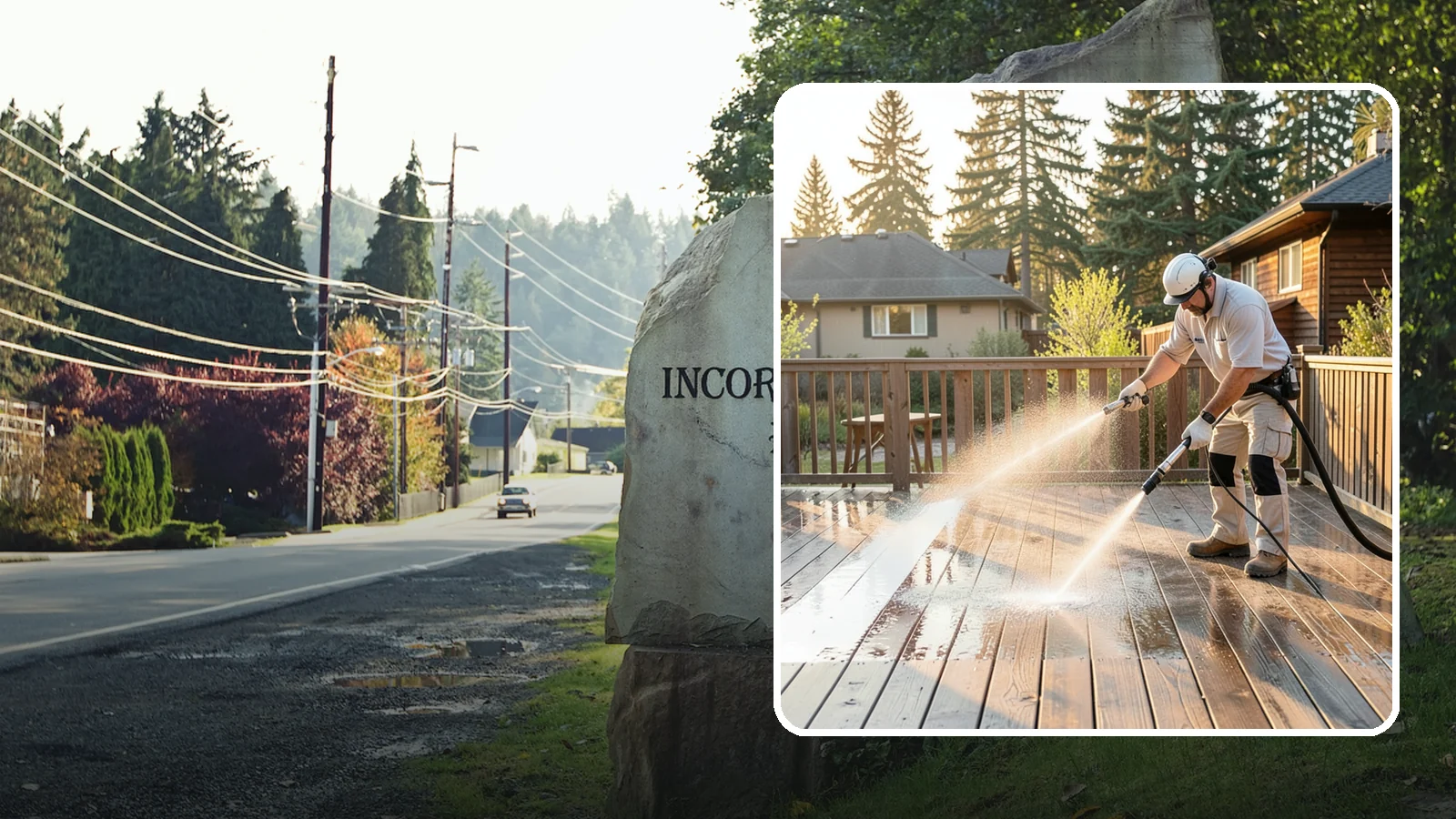 Pressure-Treated Deck Cleaning in Wilkeson, Pierce County, WA - Clean pressure-treated decks to strip greying and growth while keeping the softwood intact.