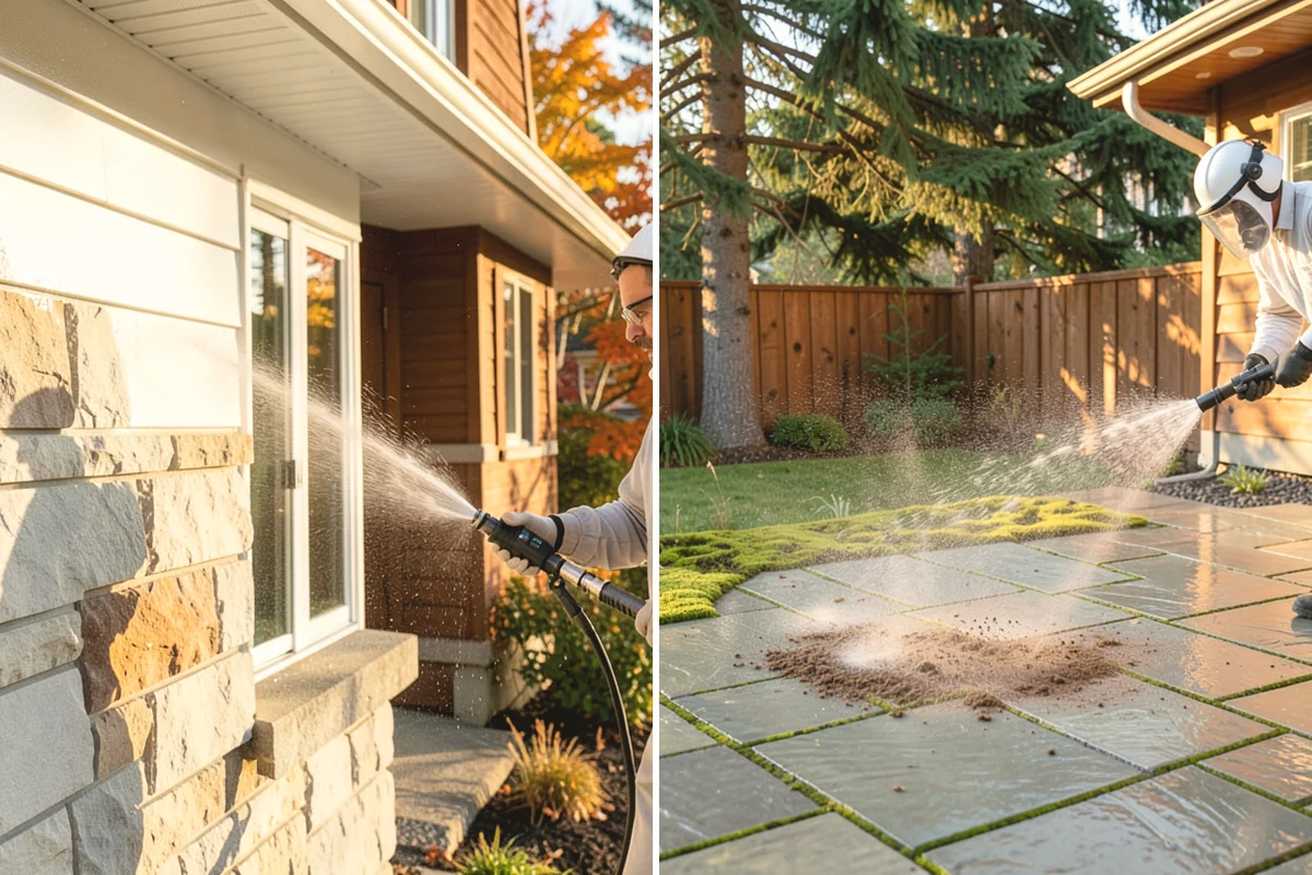 Pressure-Treated Deck Cleaning in Yarrow Point, King County, WA - Clear the deck and protect plantings