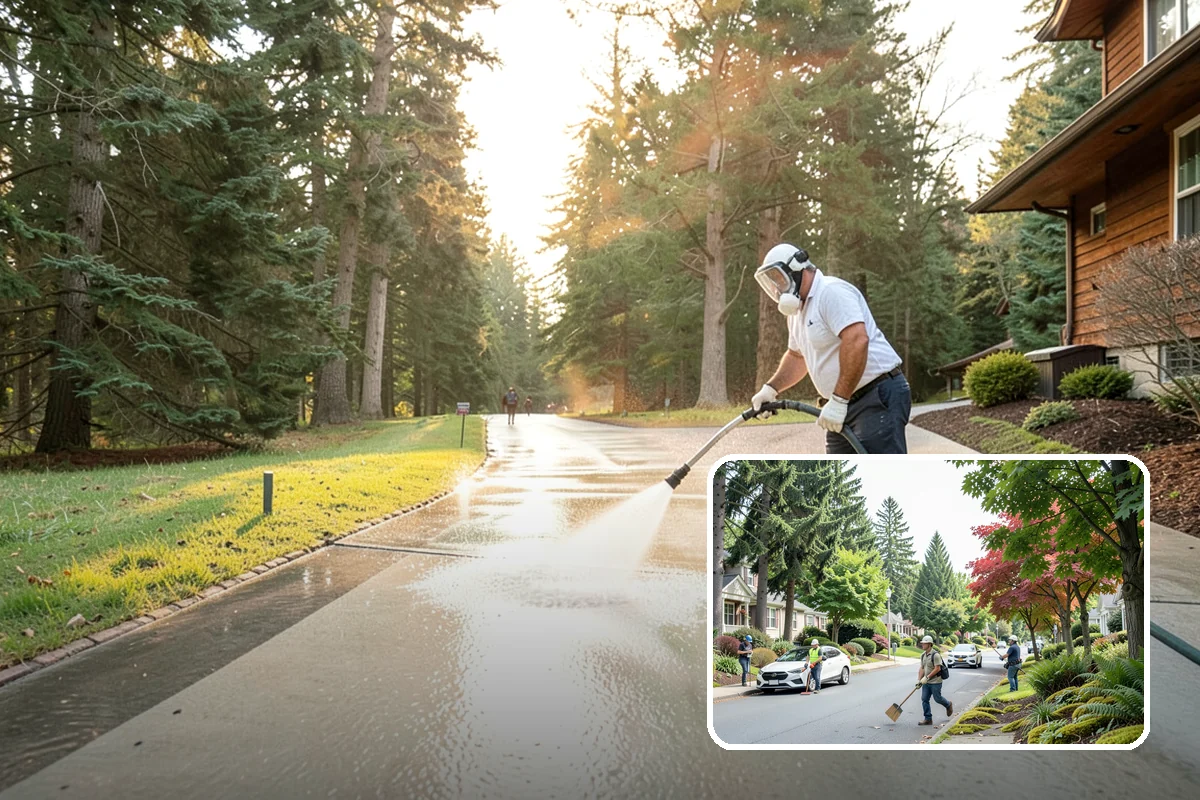 Pressure Washing Consultation in Beaux Arts Village, King County, WA - Matches methods to each surface safely