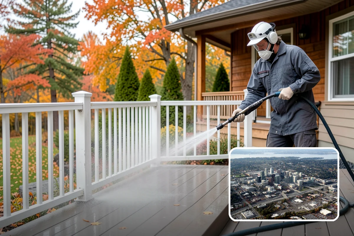 Pressure Washing Consultation in Bellevue, King County, WA - Matches methods to each surface safely