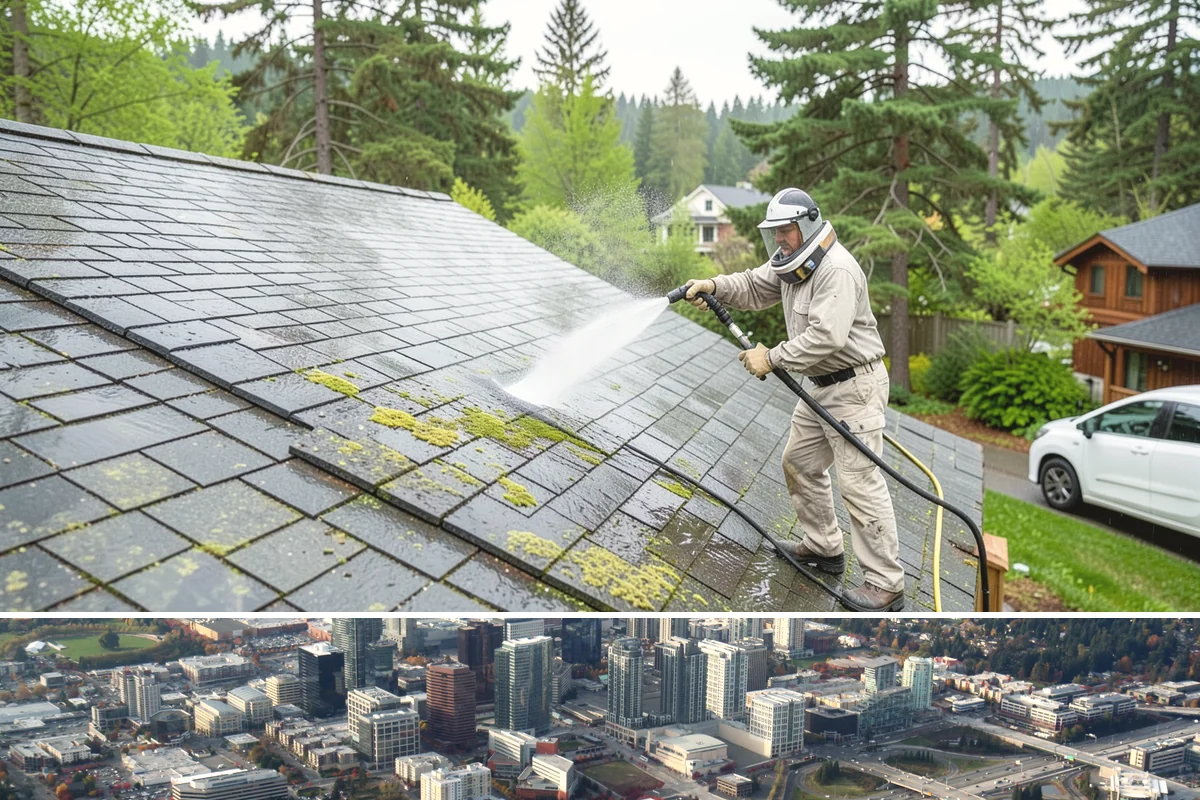 Pressure Washing Consultation in Bellevue, King County, WA - A consultation is worthwhile any time of year, and scheduling in late winter helps plan a full cleaning before spring growth...
