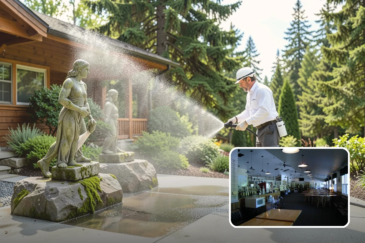 Pressure Washing Consultation in Black Diamond, King County, WA - Matches methods to each surface safely