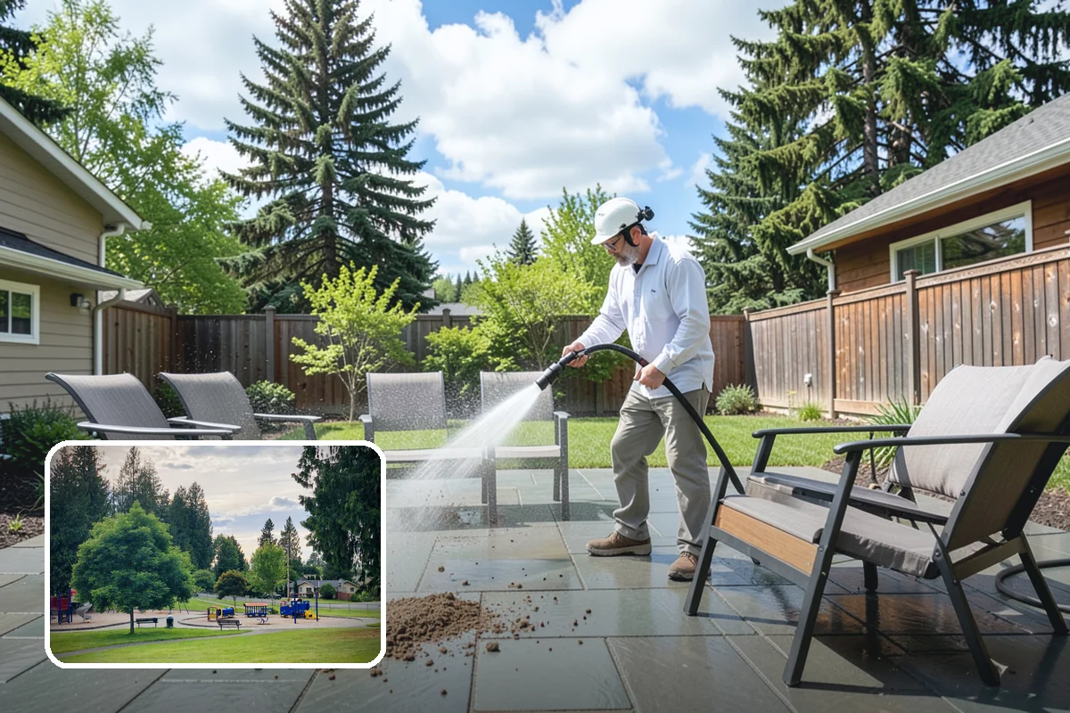 Pressure Washing Consultation in Bonney Lake, Pierce County, WA - Matches methods to each surface safely