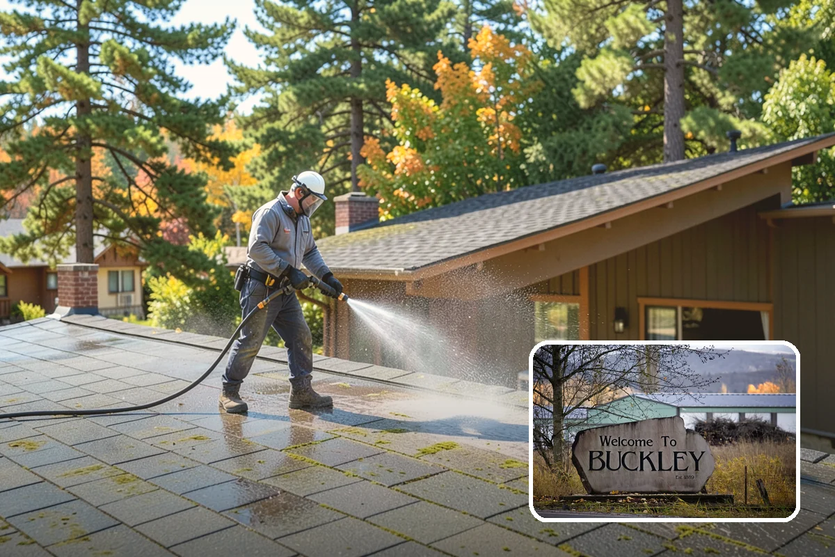 Pressure Washing Consultation in Buckley, Pierce County, WA - Matches methods to each surface safely