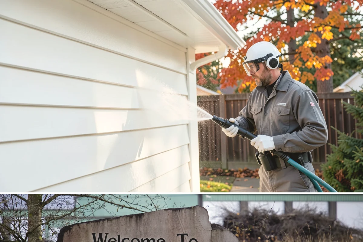 Pressure Washing Consultation in Buckley, Pierce County, WA - A consultation is worthwhile any time of year, and scheduling in late winter helps plan a full cleaning before spring growth...