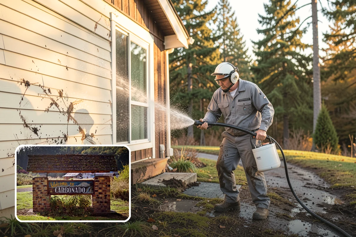 Pressure Washing Consultation in Carbonado, Pierce County, WA - Matches methods to each surface safely