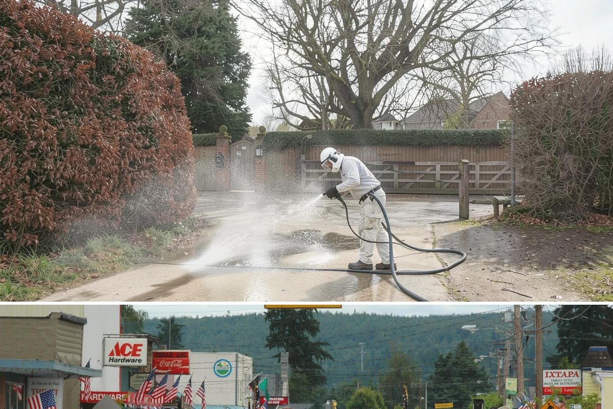 Pressure Washing Consultation in Carnation, King County, WA - A consultation is worthwhile any time of year, and scheduling in late winter helps plan a full cleaning before spring growth...