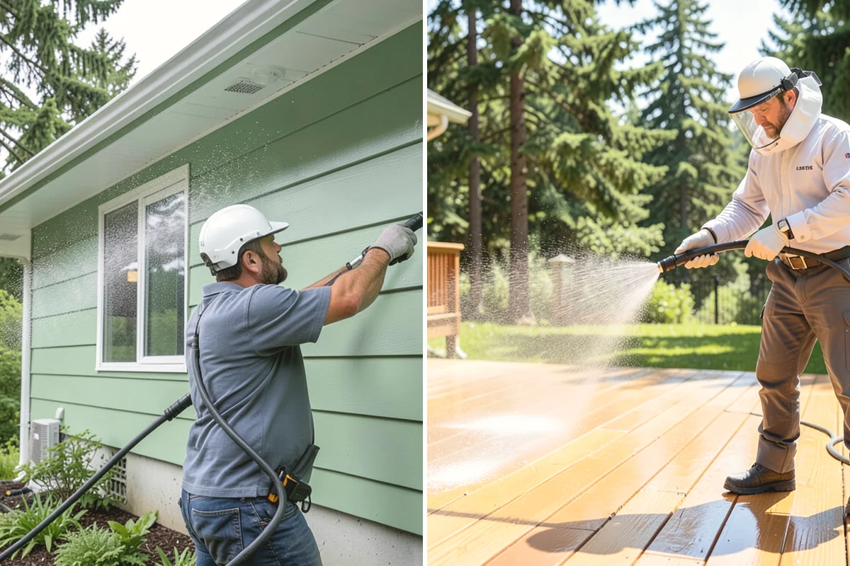 Pressure Washing Consultation in Covington, King County, WA - Walk the property and inventory surfaces