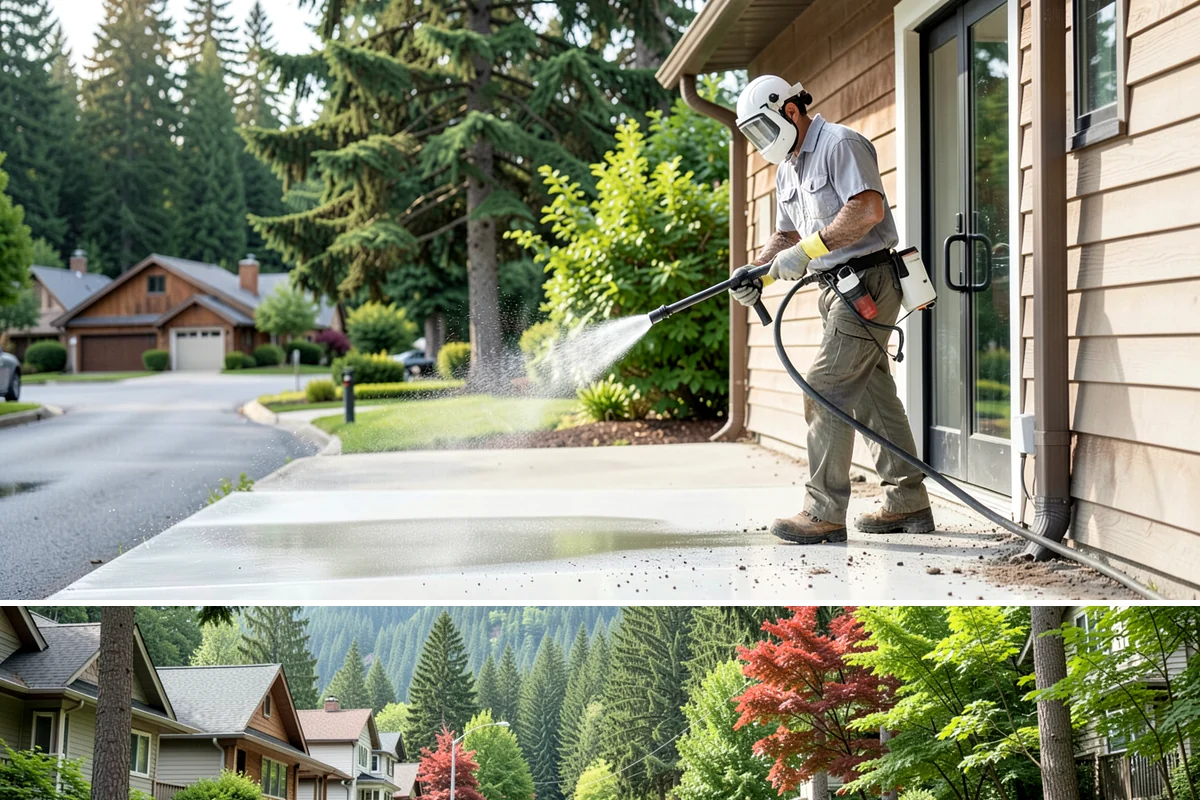 Pressure Washing Consultation in Darrington, Snohomish County, WA - A consultation is worthwhile any time of year, and scheduling in late winter helps plan a full cleaning before spring growth...
