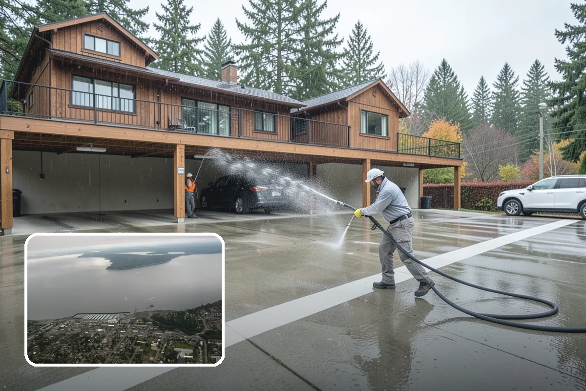 Pressure Washing Consultation in Des Moines, King County, WA - Matches methods to each surface safely