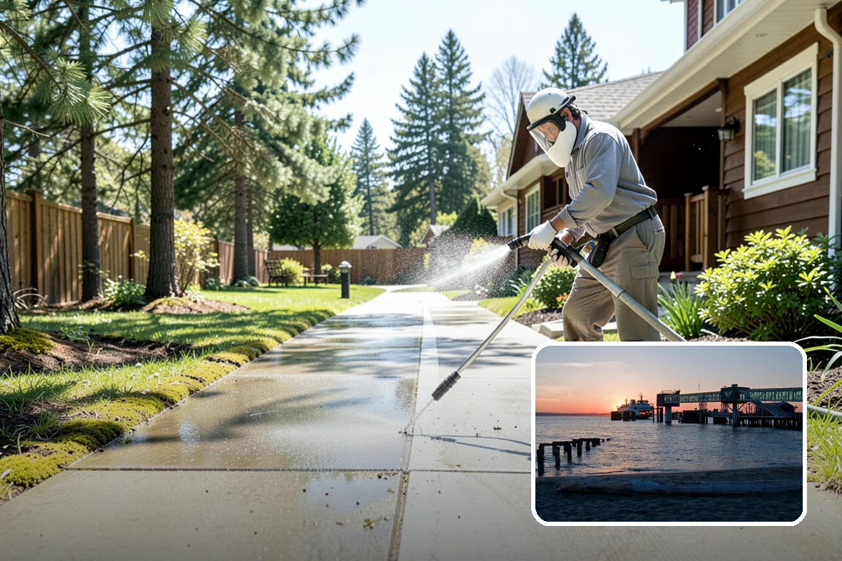 Pressure Washing Consultation in Edmonds, Snohomish County, WA - Matches methods to each surface safely