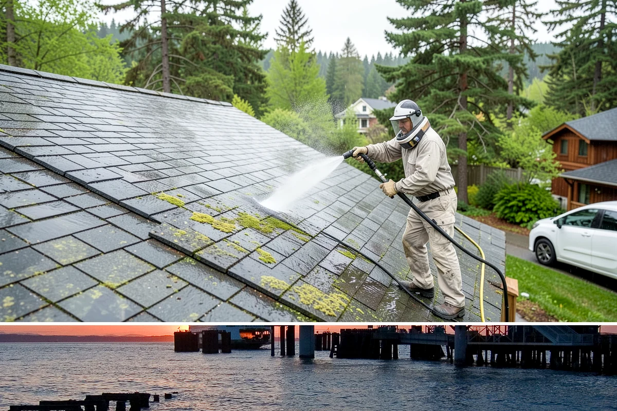 Pressure Washing Consultation in Edmonds, Snohomish County, WA - A consultation is worthwhile any time of year, and scheduling in late winter helps plan a full cleaning before spring growth...