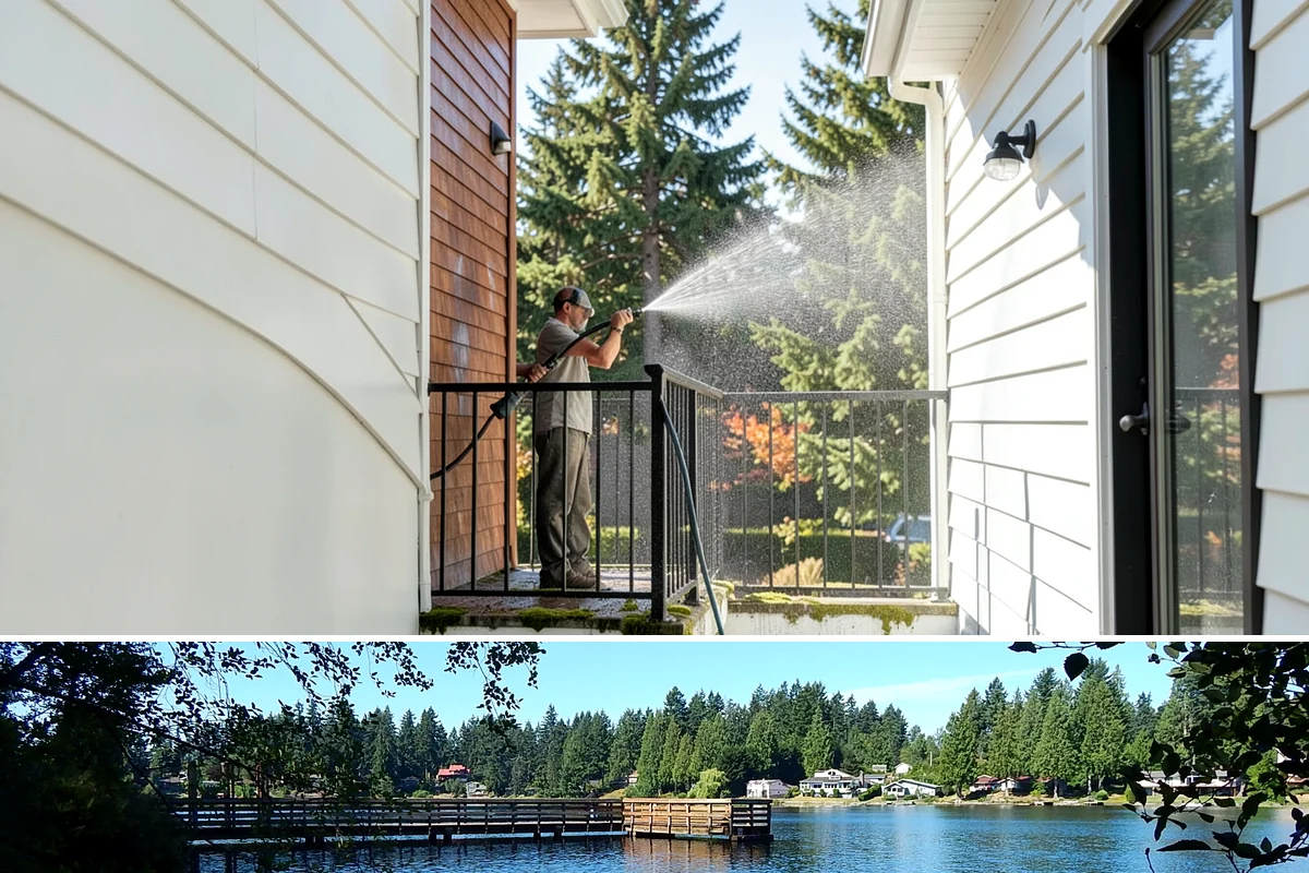 Pressure Washing Consultation in Federal Way, King County, WA - A consultation is worthwhile any time of year, and scheduling in late winter helps plan a full cleaning before spring growth...