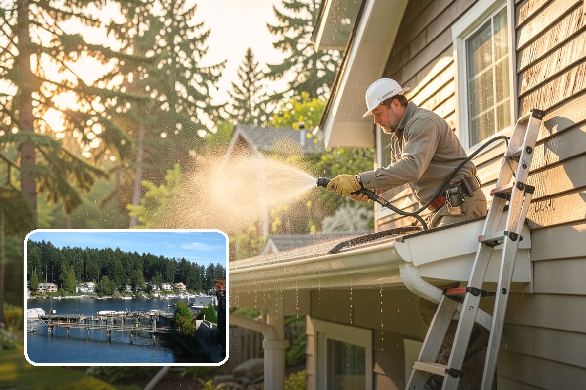 Pressure Washing Consultation in Gig Harbor, Pierce County, WA - Matches methods to each surface safely