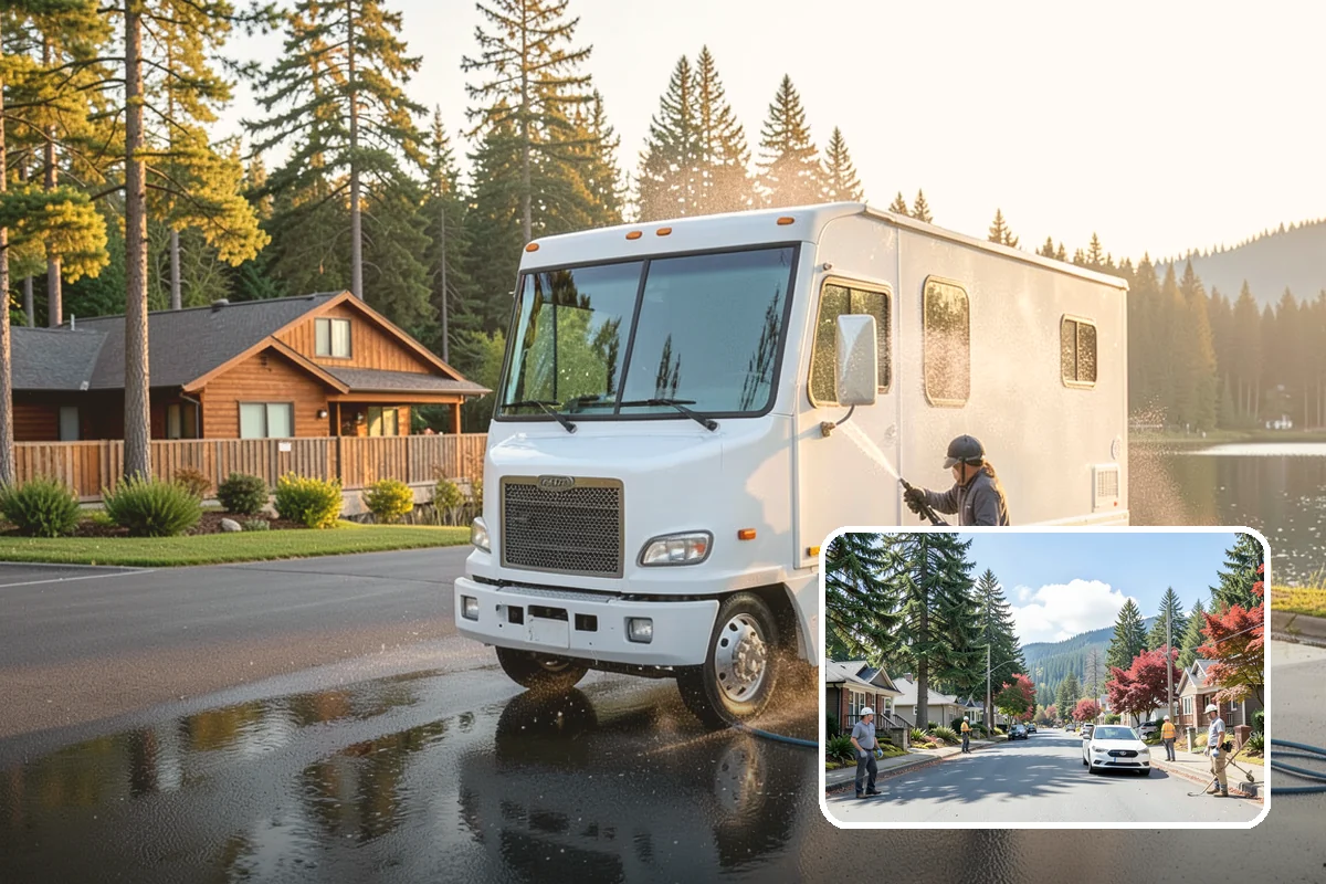 Pressure Washing Consultation in Hunts Point, King County, WA - Matches methods to each surface safely