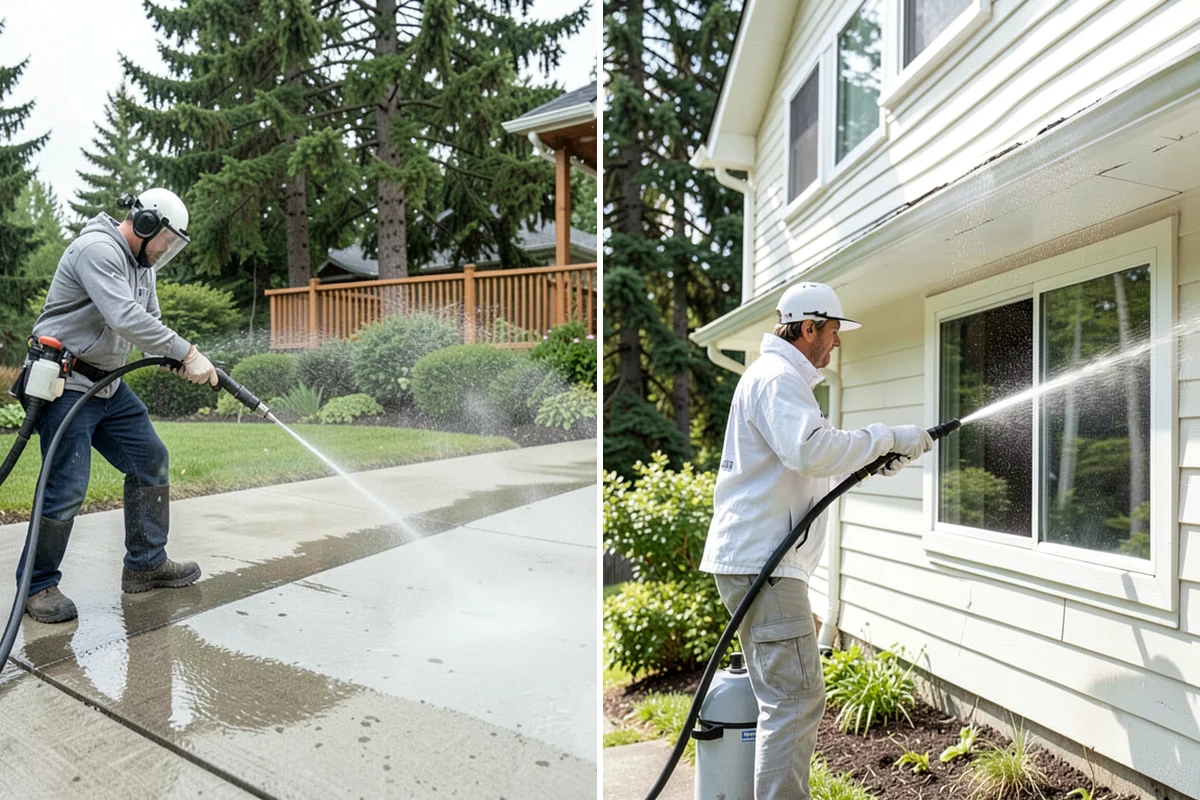 Pressure Washing Consultation in Hunts Point, King County, WA - Walk the property and inventory surfaces