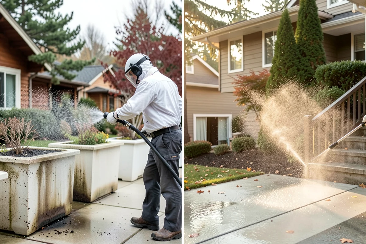 Pressure Washing Consultation in Kenmore, King County, WA - Walk the property and inventory surfaces