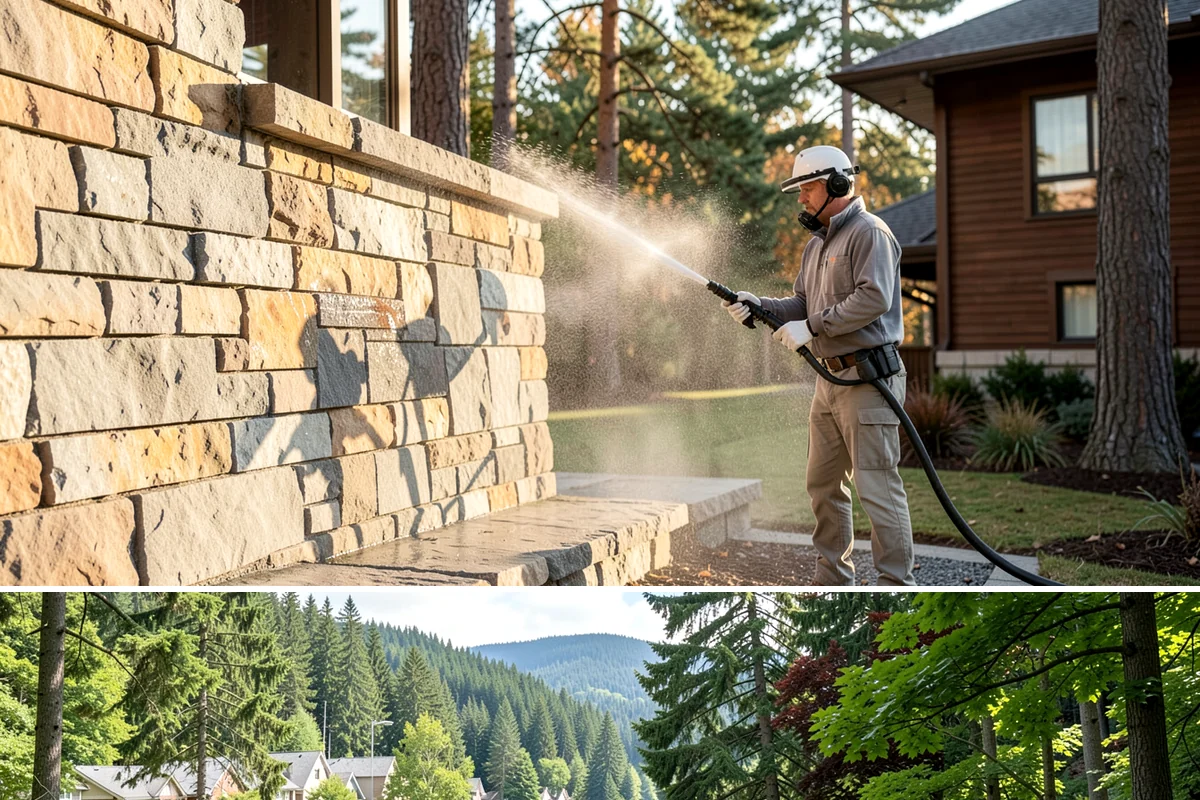 Pressure Washing Consultation in Lake Forest Park, King County, WA - A consultation is worthwhile any time of year, and scheduling in late winter helps plan a full cleaning before spring growth...