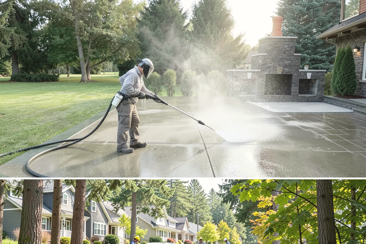 Pressure Washing Consultation in Normandy Park, King County, WA - A consultation is worthwhile any time of year, and scheduling in late winter helps plan a full cleaning before spring growth...