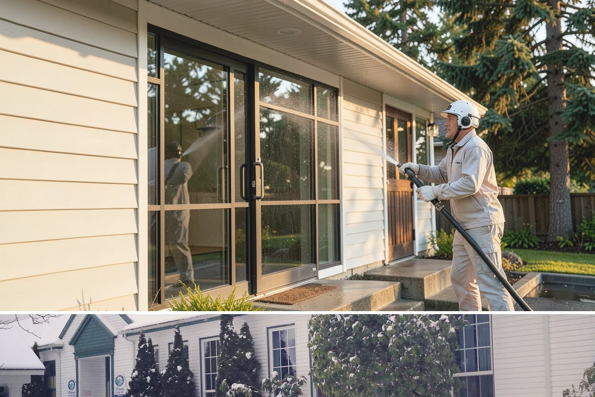 Pressure Washing Consultation in Pacific, King County, WA - A consultation is worthwhile any time of year, and scheduling in late winter helps plan a full cleaning before spring growth...