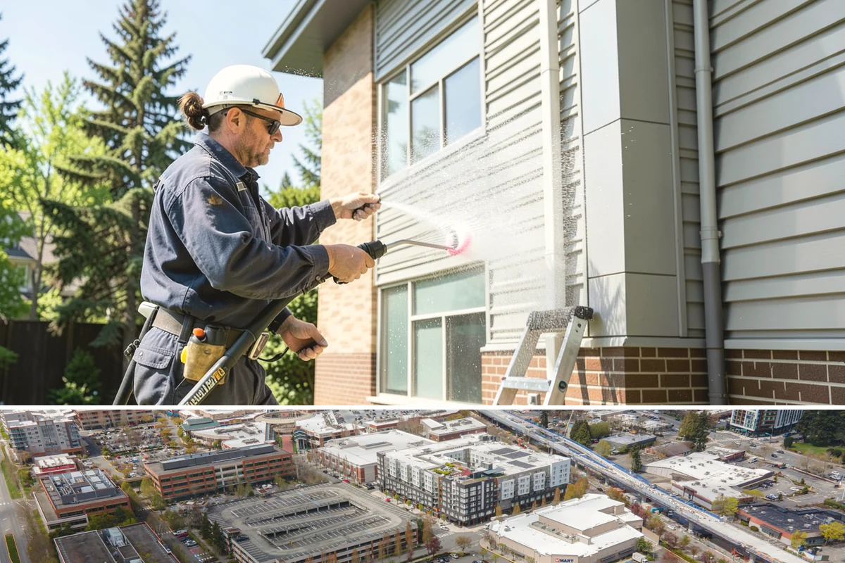 Pressure Washing Consultation in Redmond, King County, WA - A consultation is worthwhile any time of year, and scheduling in late winter helps plan a full cleaning before spring growth...