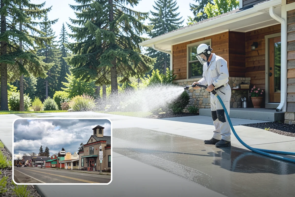 Pressure Washing Consultation in Roy, Pierce County, WA - Matches methods to each surface safely