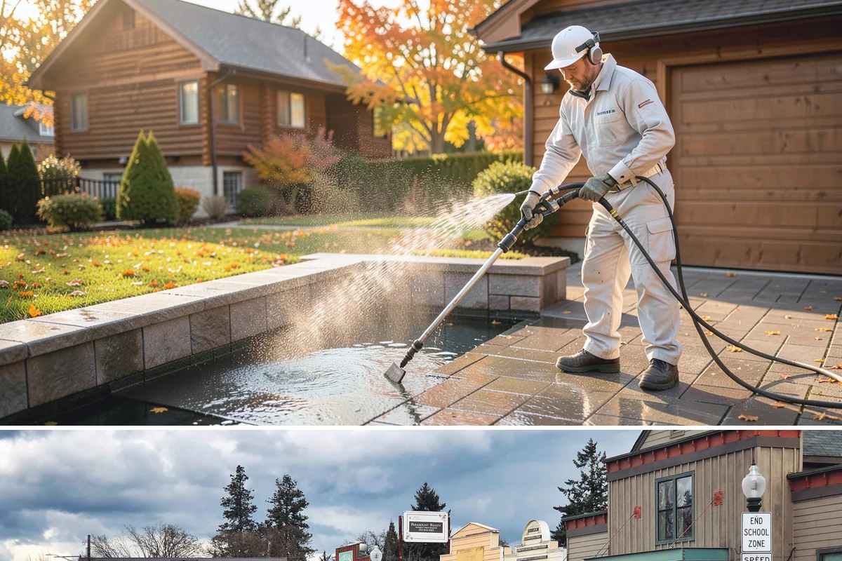Pressure Washing Consultation in Roy, Pierce County, WA - A consultation is worthwhile any time of year, and scheduling in late winter helps plan a full cleaning before spring growth...