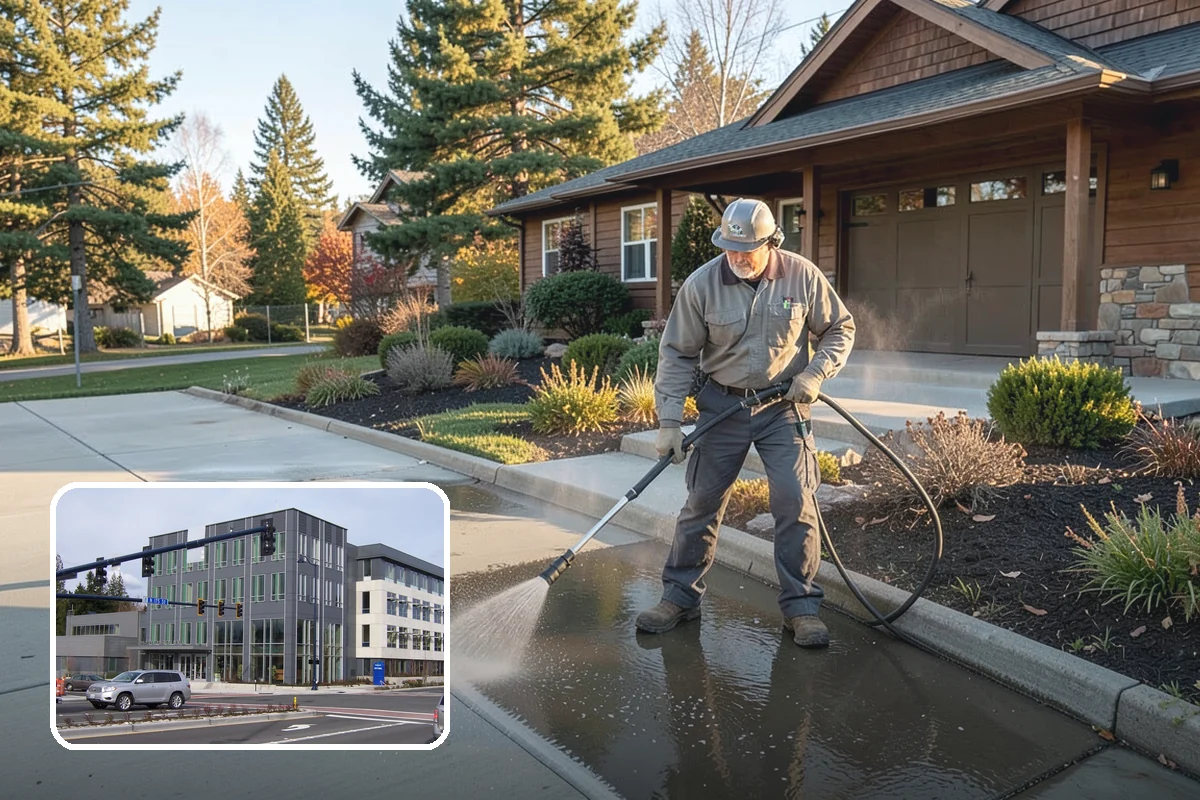 Pressure Washing Consultation in Shoreline, King County, WA - Matches methods to each surface safely