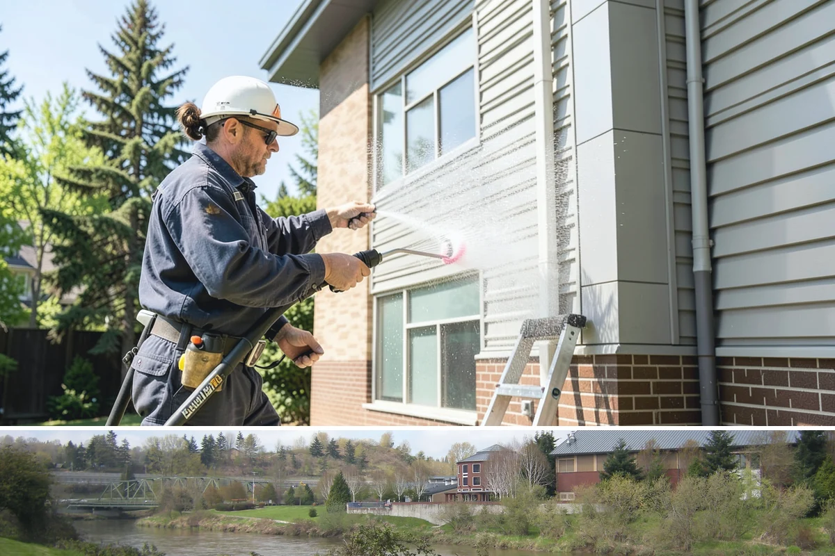 Pressure Washing Consultation in Tukwila, King County, WA - A consultation is worthwhile any time of year, and scheduling in late winter helps plan a full cleaning before spring growth...