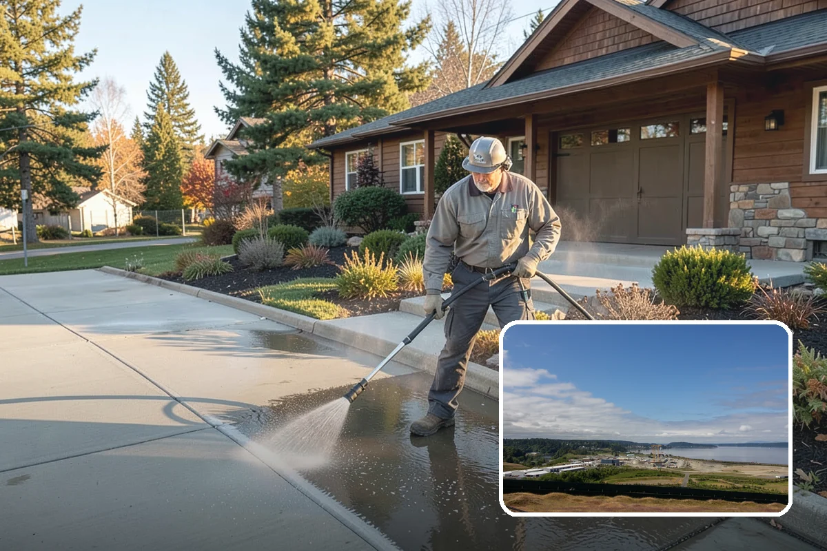 Pressure Washing Consultation in University Place, Pierce County, WA - Matches methods to each surface safely