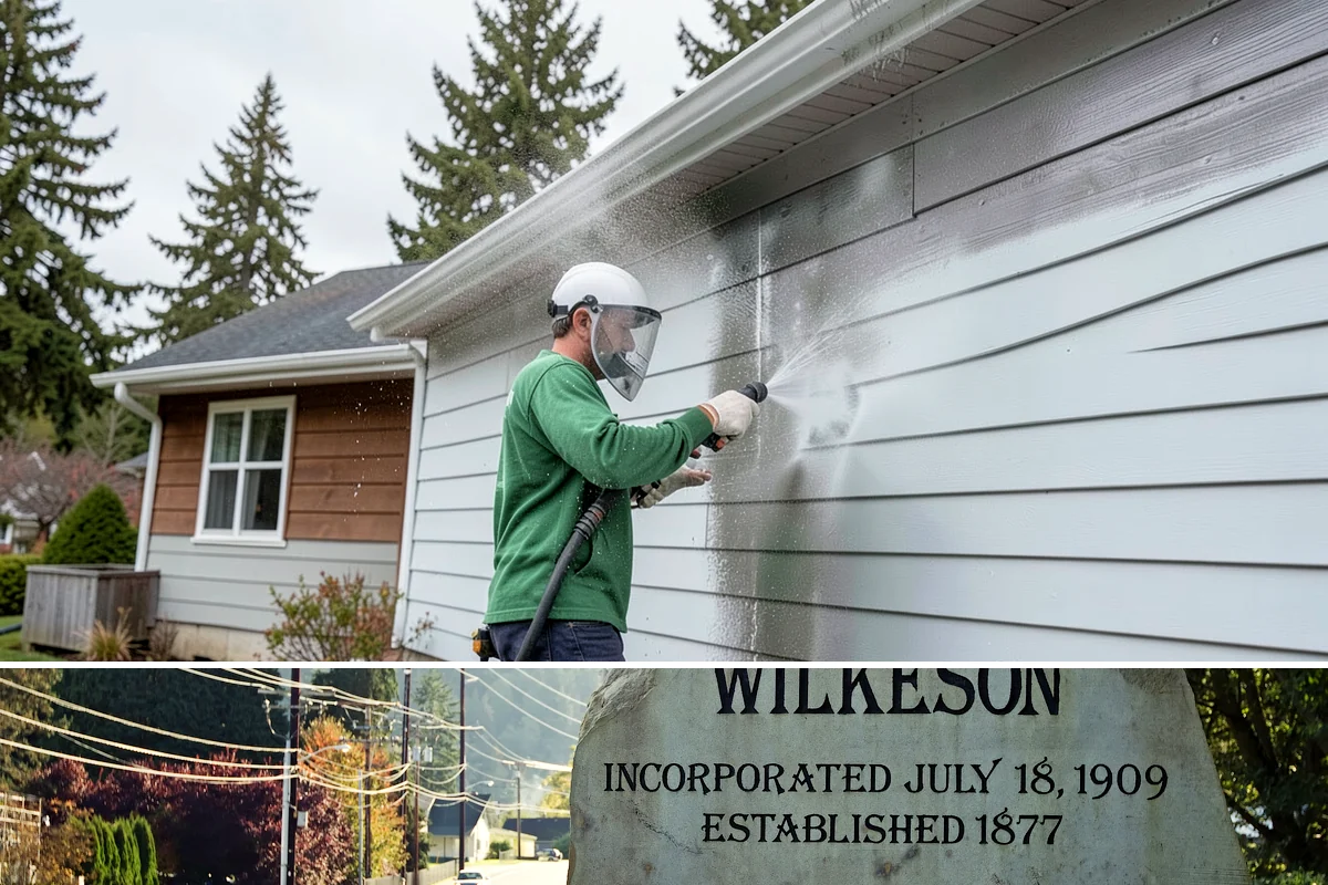 Pressure Washing Consultation in Wilkeson, Pierce County, WA - A consultation is worthwhile any time of year, and scheduling in late winter helps plan a full cleaning before spring growth...
