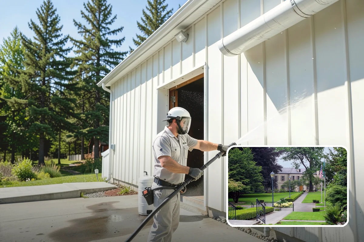 Pressure Washing Consultation in Woodinville, King County, WA - Matches methods to each surface safely