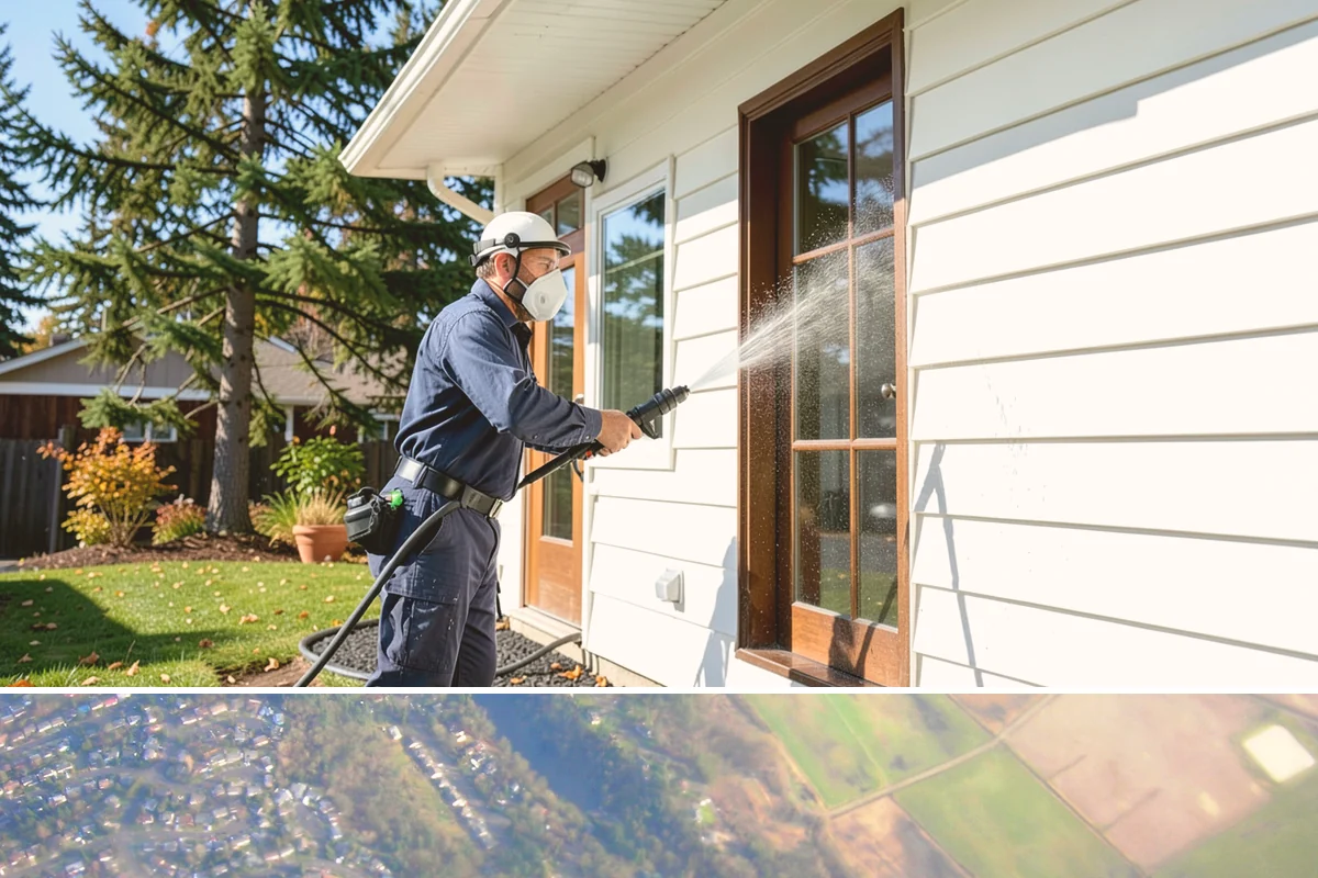 Privacy Screen Cleaning in Algona, King County, WA - Spring clears the winter's mildew from these shaded panels so they look fresh through the outdoor season.