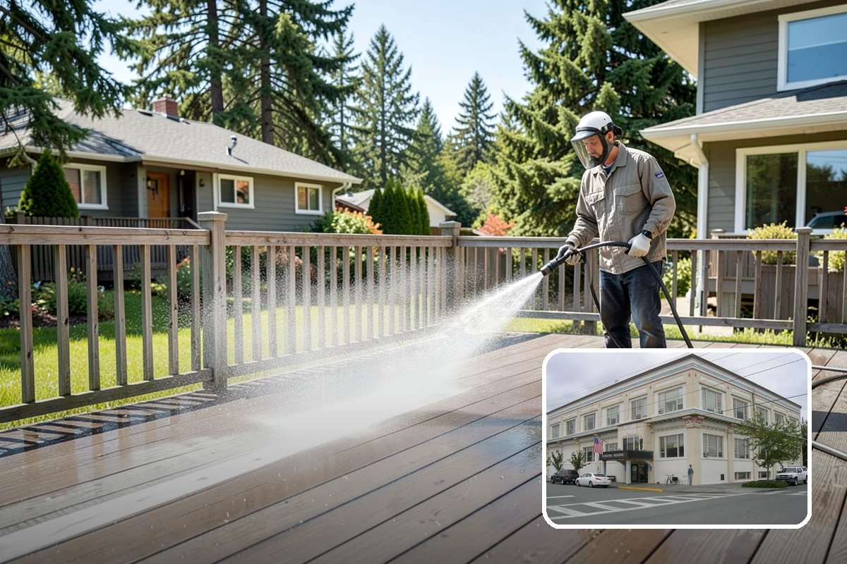 Privacy Screen Cleaning in Anacortes, Skagit County, WA - Clears moss and mildew from shaded screen panels