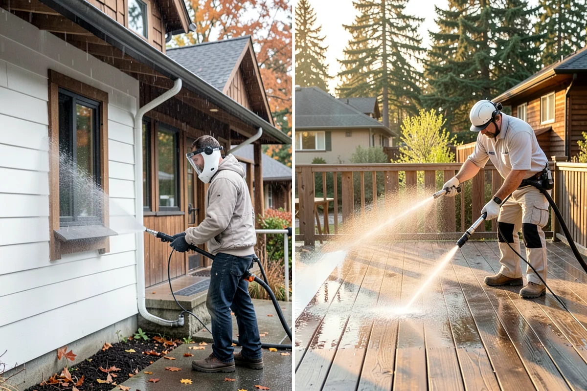 Privacy Screen Cleaning in Arlington, Snohomish County, WA - Clear loose debris from the panels and frame
